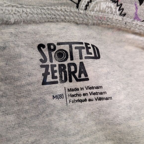 Spotted Zebra Girls Casual Zoo Animals Printed Gray Leggings Size Medium (8) - Picture 4 of 7